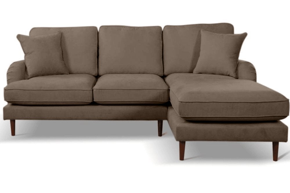 Rupert Nutmeg Fabric Right Hand Corner Sofa - Furniture Instore