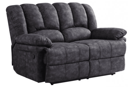 Outlet Torino Grey Fabric 2 Seater Recliner Sofa