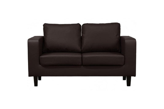 Outlet Box Brown Leather 2 Seater Sofa