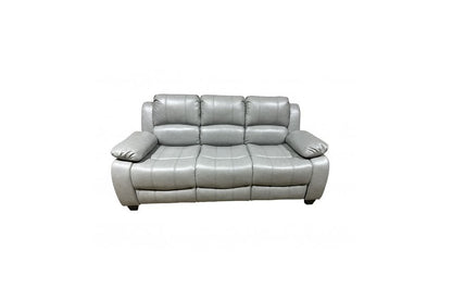Outlet Valerie Light Grey Leather  3 seater