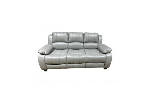 Outlet Valerie Light Grey Leather  3 seater