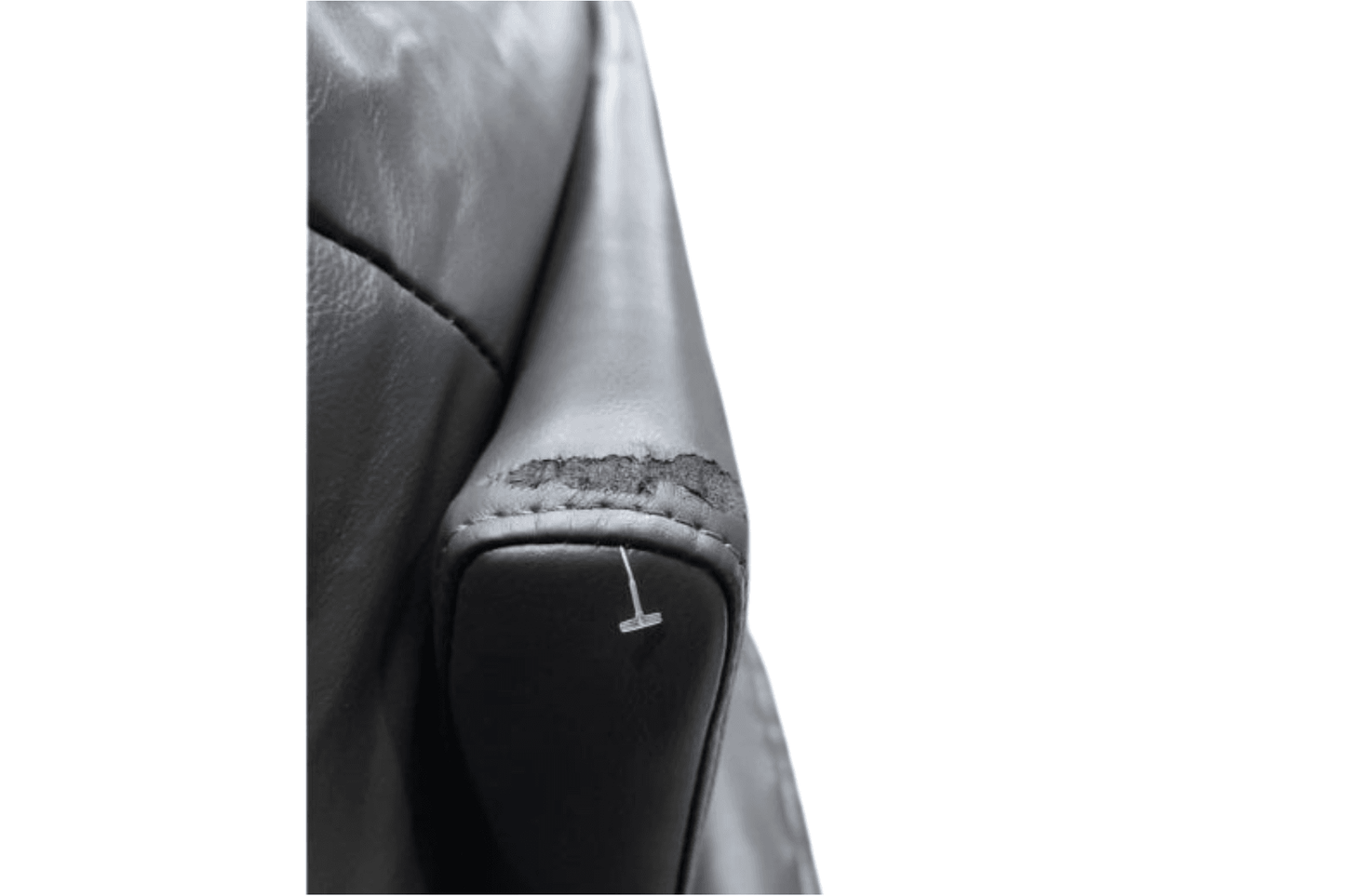 Outlet Verona Black  Leather 3 Seater Sofa