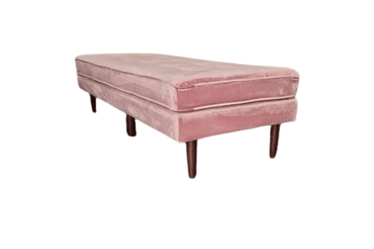 Scott Pink Velvet Footstool