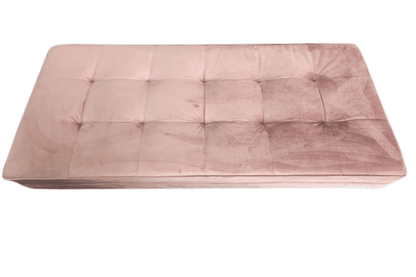 Scott Pink Velvet Footstool