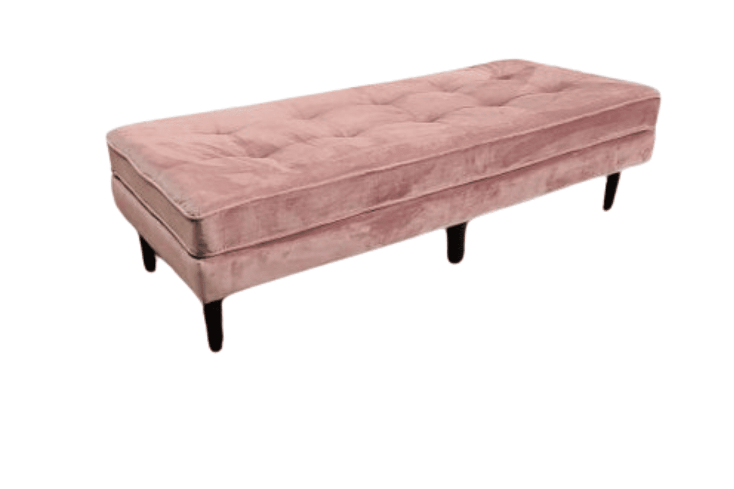 Scott Pink Velvet Footstool