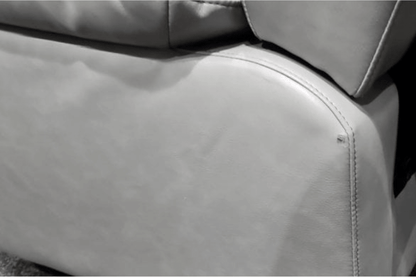 Outlet Valerie Light Grey Leather  3 seater