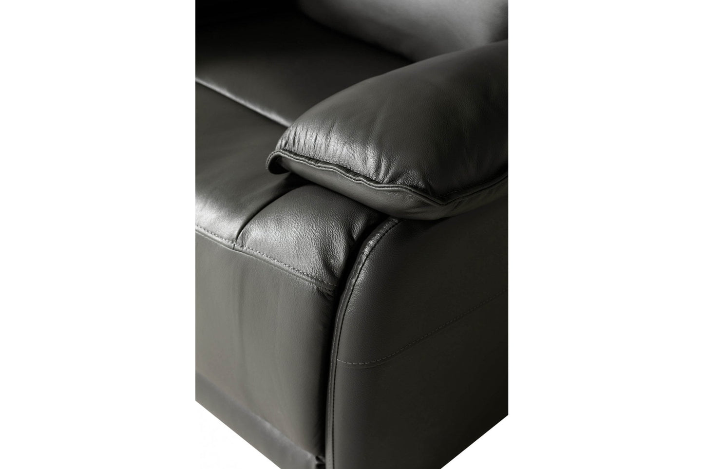 Turin Genuine Leather Grey  Electric Power Recliner Armchair