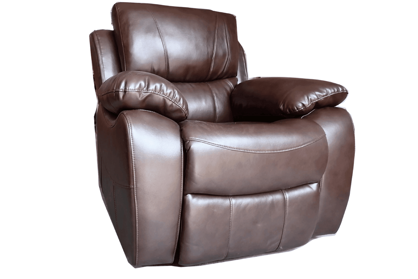 Bel Aire Brown Leather Recliner Armchair