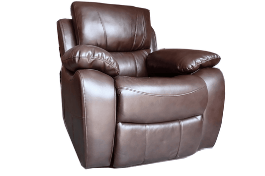 Bel Aire Brown Leather Recliner Armchair