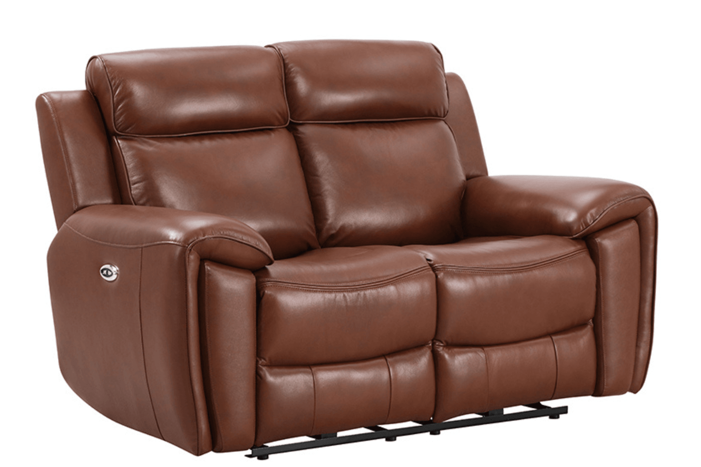 Annecy Genuine Leather Tan Electric Power Recliner 2 Seater