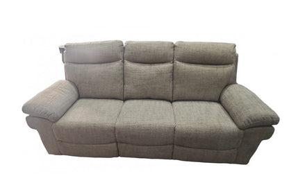 Outlet Tanya Beige Fabric Electric Recliner 3 Seater Sofa