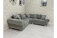 Verona Scatter Grey Fabric Corner Sofa - Furniture Instore
