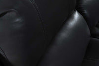 Valencia Genuine Black Leather 2 Seater Electric Power Recliner Sofa - Furniture Instore