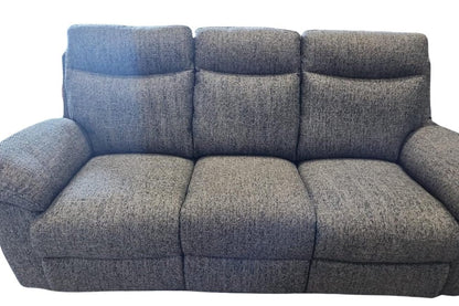 Outlet Tanya Brown Fabric Electric Recliner 3 Seater Sofa