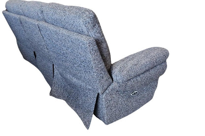 Outlet Tanya Brown Fabric Electric Recliner 3 Seater Sofa
