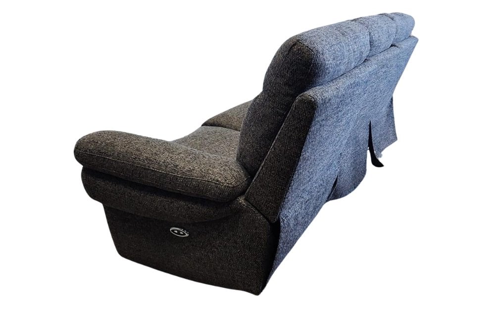 Outlet Tanya Brown Fabric Electric Recliner 3 Seater Sofa