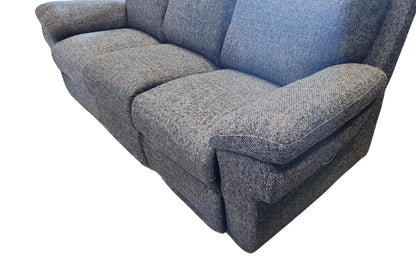 Outlet Tanya Brown Fabric Electric Recliner 3 Seater Sofa