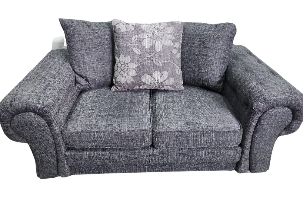 Outlet Malmo Grey Fabric 2 Seater Sofa