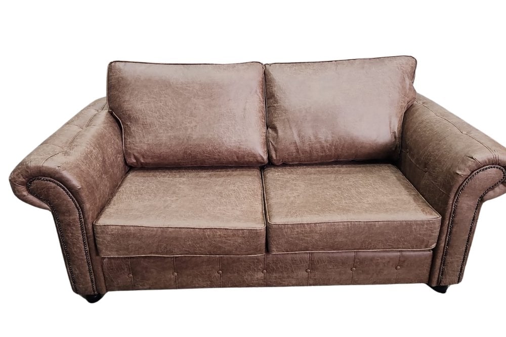 Outlet Oakland Tan Suede 2 Seater Sofa