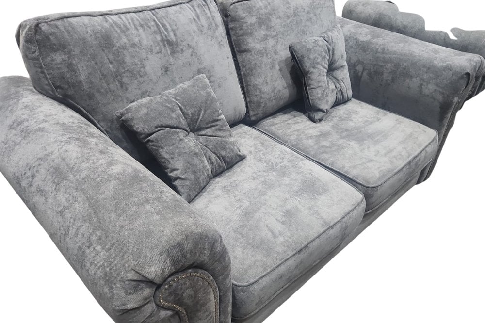 Outlet Glimmer Grey Fabric 2 Seater Sofa