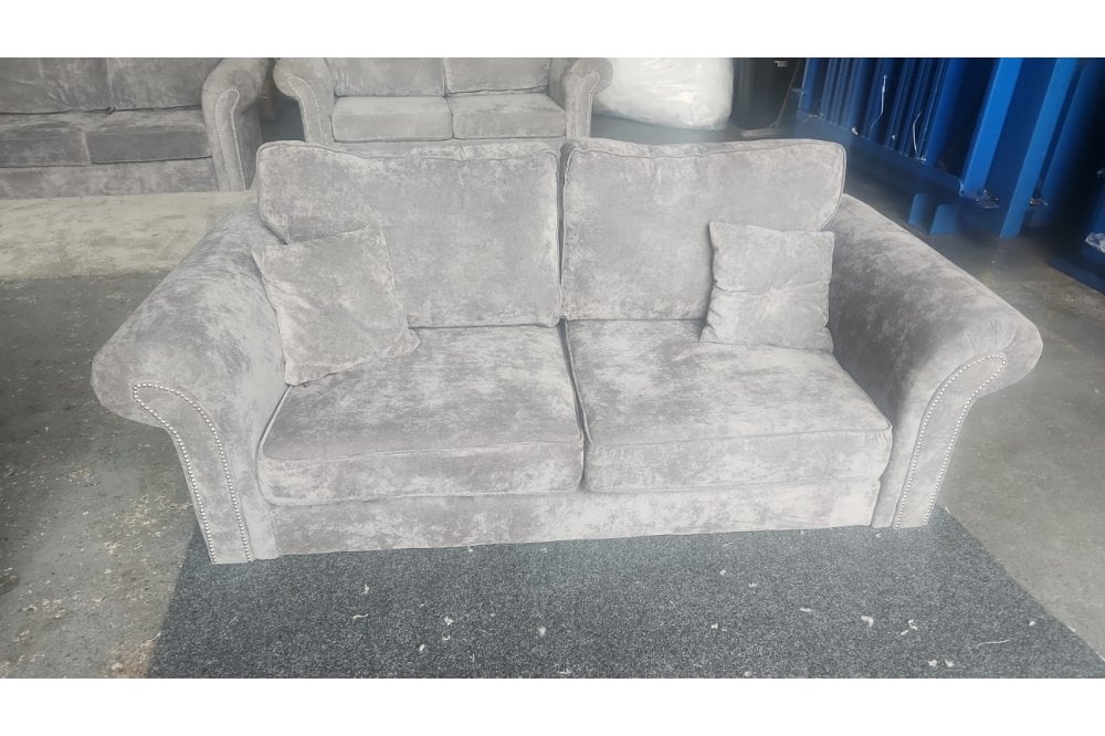 Outlet Glimmer Grey Fabric 2 Seater Sofa