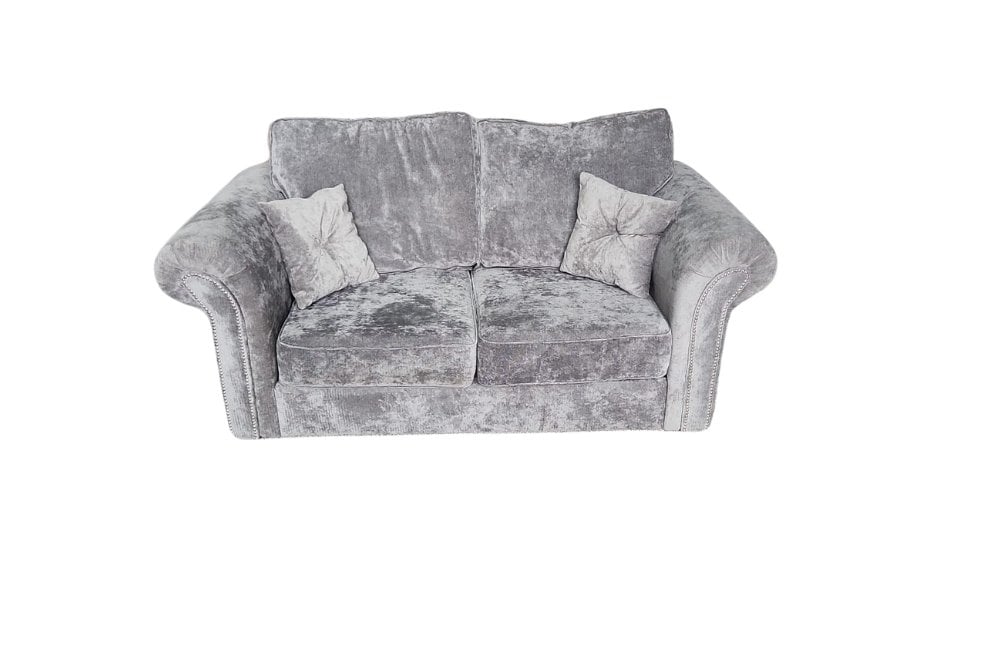 Outlet Glimmer Grey Fabric 2 Seater Sofa
