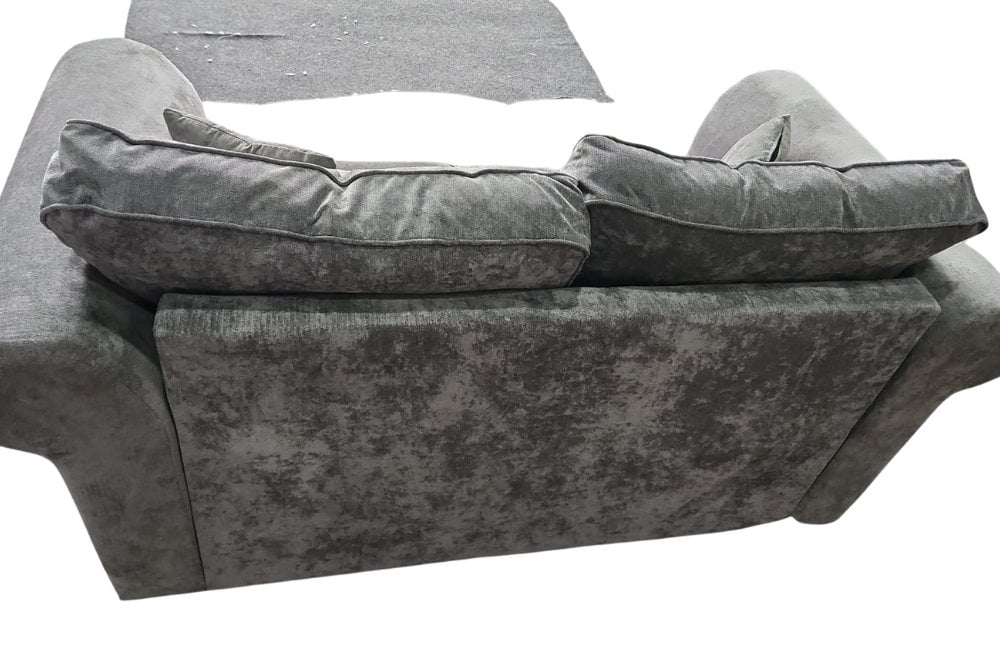 Outlet Glimmer Grey Fabric 2 Seater Sofa