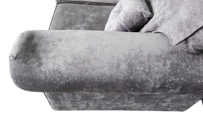 Outlet Glimmer Grey Fabric 2 Seater Sofa