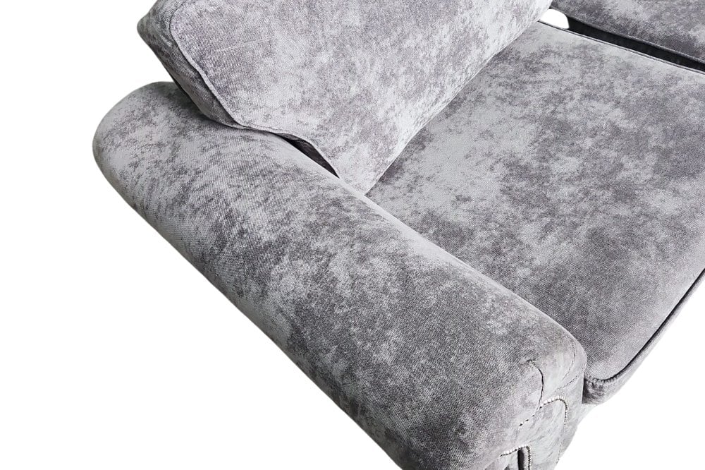 Outlet Glimmer Grey Fabric 2 Seater Sofa