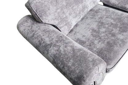Outlet Glimmer Grey Fabric 2 Seater Sofa