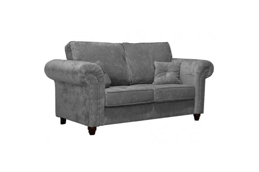 Outlet Glimmer Grey Fabric 2 Seater Sofa