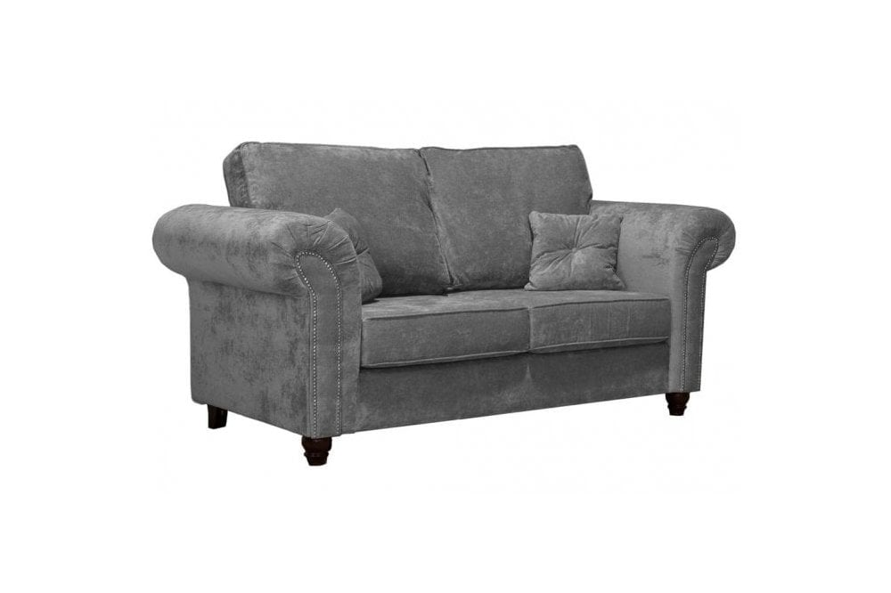Outlet Glimmer Grey Fabric 2 Seater Sofa