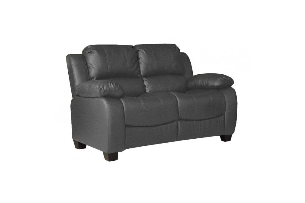 Outlet Valerie Grey Leather 2 Seater Sofa