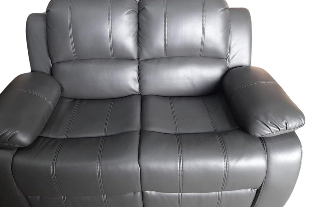 Outlet Valerie Grey Leather 2 Seater Sofa