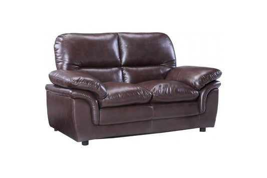 Outlet Verona Brown Leather 2 Seater Sofa