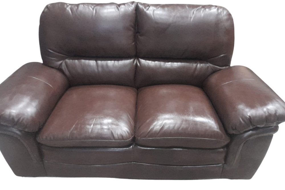 Outlet Verona Brown Leather 2 Seater Sofa