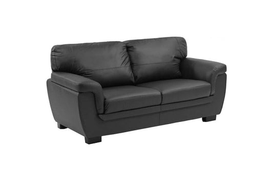 Outlet Lazar Black Leather 3 Seater Sofa