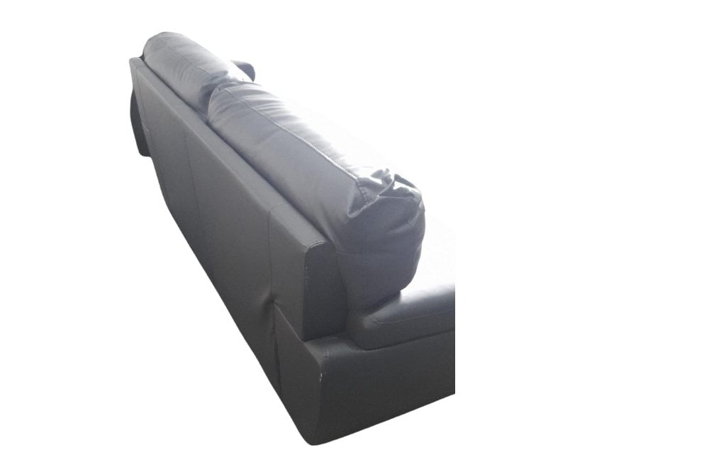 Outlet Lazar Black Leather 3 Seater Sofa