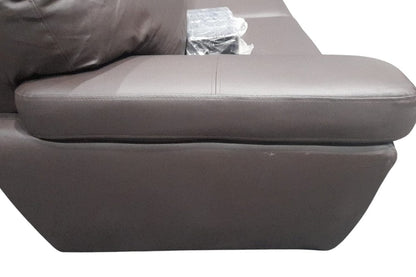 Outlet Lazar Brown Leather 3 Seater Sofa