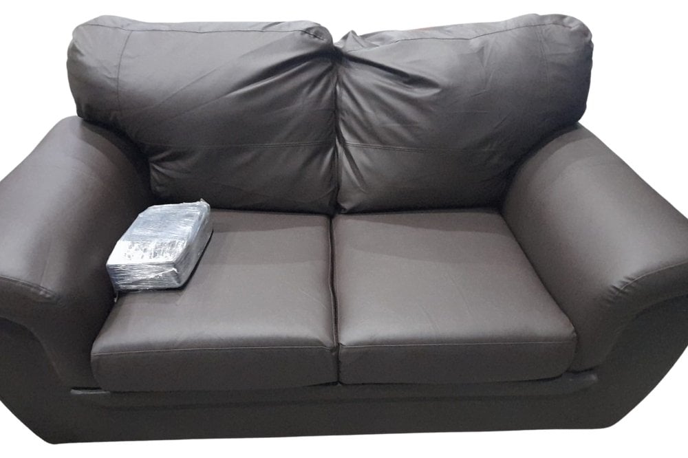 Outlet Lazar Brown Leather 2 Seater Sofa