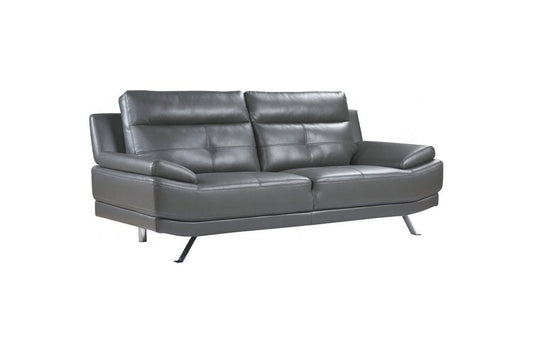 Outlet Islington Dark Grey Leather 3 seater