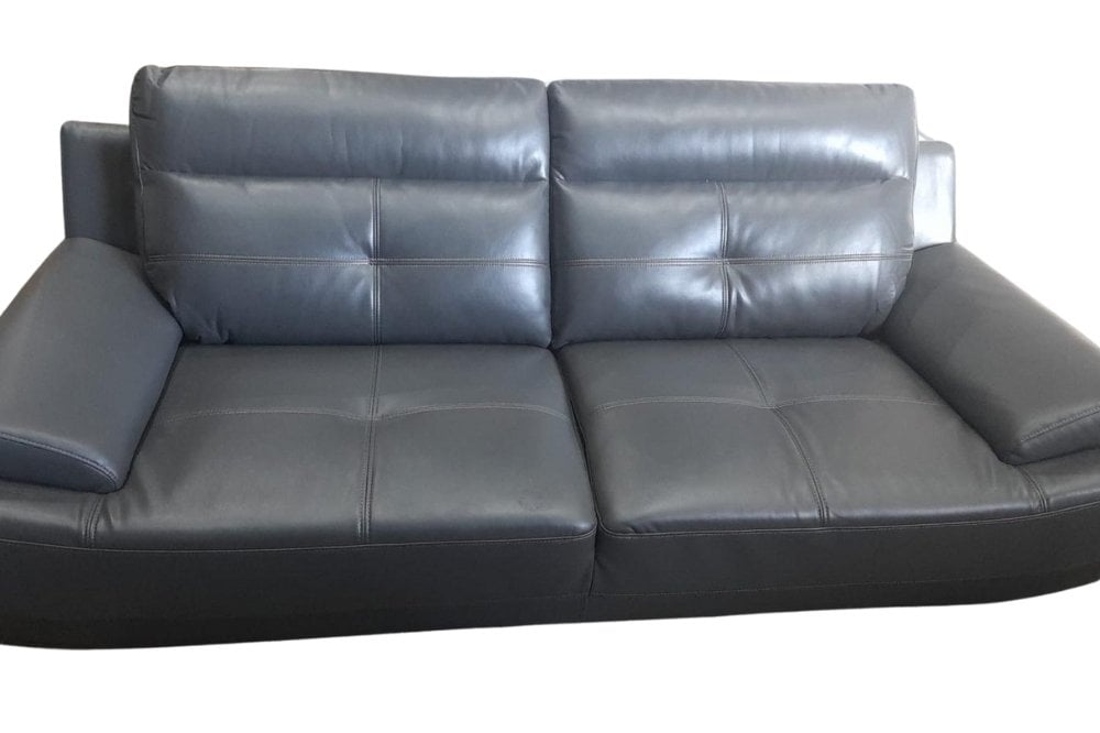 Outlet Islington Dark Grey Leather 3 seater