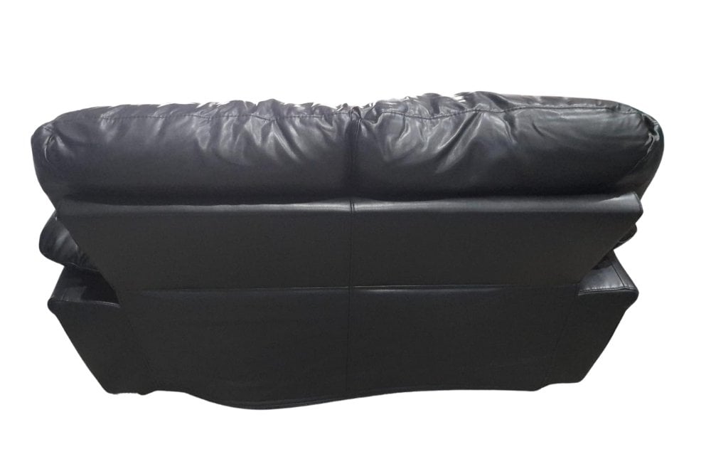 Outlet Verona Black Leather 2 Seater Sofa