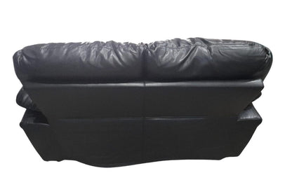 Outlet Verona Black Leather 2 Seater Sofa