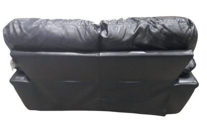 Outlet Verona Black Leather 2 Seater Sofa