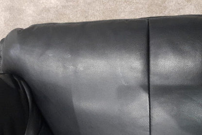 Outlet Verona Black Leather 2 Seater Sofa