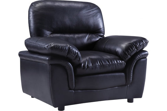 Outlet Verona Black Leather Armchair