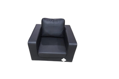 Outlet Box Black Leather Armchair