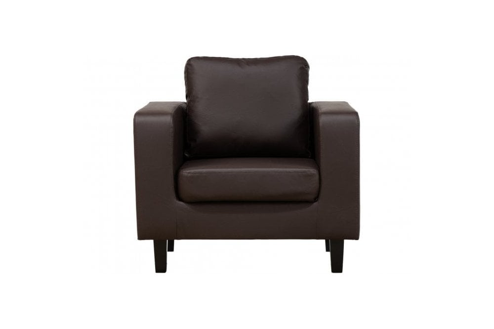 Outlet Box Brown Leather Armchair