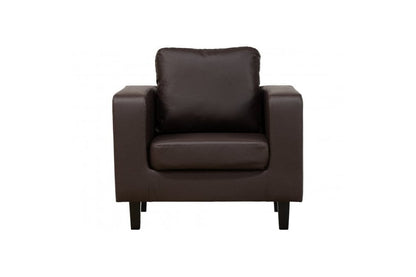 Outlet Box Brown Leather Armchair
